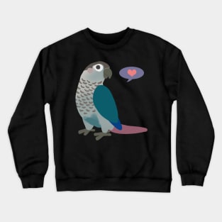 Turquoise Green Cheek Conure Crewneck Sweatshirt